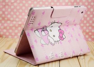 Hello Kitty iPad 2 3 Magnetic PU Leather Smart Stand Cover Case Angel 
