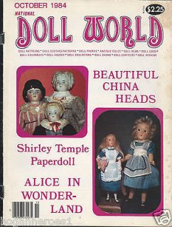    DOLL WORLD china heads alice in wonderland shirley temple SHIP W/W