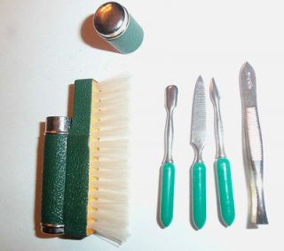 CHARMING VINTAGE MENS MANICURE SET US ZONE MADE IN GERMANY  POST WORLD 