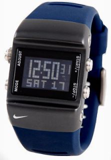   RaRe Nike Blue Black Sledge Mettle Press WC0038 496 Chronograph Watch