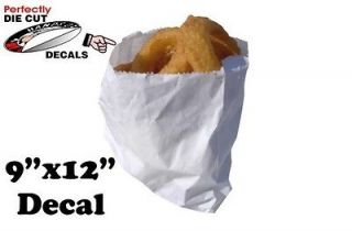 Onion Rings in a Bag 9x12 Decal for Restaurant or Concession Food 