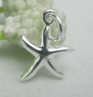   9mm Fashion 925 Sterling Silver Starfish Dangle Necklace Pendant SA563