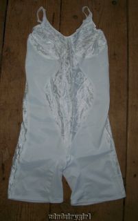 NWT WHITE CUPID VINTAGE LOOK FIRM CONTROL BODY BRIEFER THIGH SHAPER 