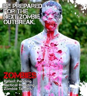 lifesize bleeding zombie tactical target silhouette usa made 2012 new 