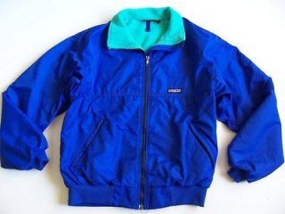 Mens VTG Blue Nylon Green Fleece Lned Ski Jacket M Medium USA Retro 