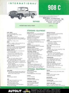 1968 international 908c pickup truck brochure time left $ 7