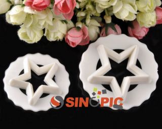 Small Star & Waves Lace Fondant Cake Plunger Cutter/Mould New 