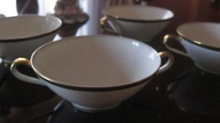 Rosenthal China Bettina Cream soup with gold edge, set of FOUR, 7 