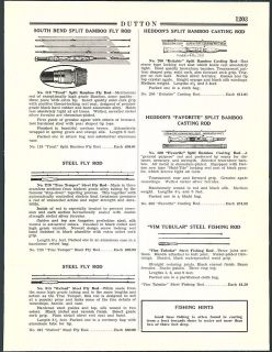 1936 AD South Bend Split Bamboo Trout Fly Fishing Rod True Temper 