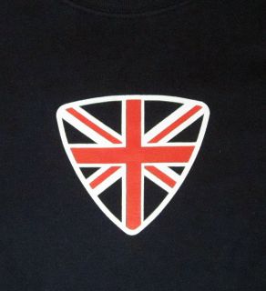 Womens Union Jack Bass Guitar Pick T Shirt, England, UK, The Who 