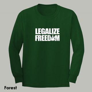 LEGALIZE FREEDOM ~ LONG SLEEVE T SHIRT marijuana it weed ALL SIZES 