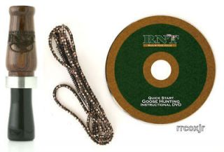 RNT RICH N TONE HUNTER COCOBOLO GOOSE CALL+LANYARD+D​VD