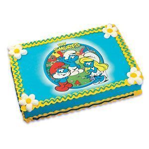 Smurfs ~ Edible Image Icing Cake, CupcakeTopper ~ LOOK