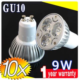 10pcs GU10 9W LED Spot Light Bulbs Lamp Warm white 3×3W Downlights 