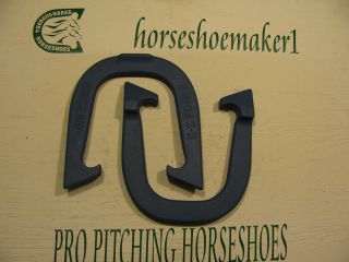 SNYDER E Z FLIP II PRO PITCHING HORSESHOES NEW, 1 PAIR BLUE WITH 