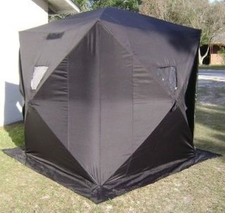 i10Direct Portable Black Hub Style Ice Fishing Shelter, Shanty, Tent 2 