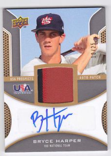 BRYCE HARPER Signature Stars USA Prospects 2 clr with stitches Patch 