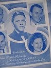   Never Smile Again FRANK SINATRA Sheet Music Ex w/Stamp Jo Stafford