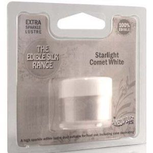   Edible Cake Decoration Lustre Dust Glitter : Starlight Comet White