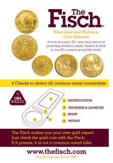 fisch fake coin detector for the gold american eagle also