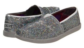 Bobs by Skeckers NEW Earth Papa 39579 PEWTER Glitter Flats Slip Ons 