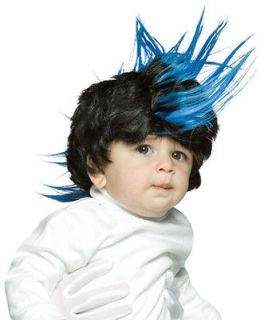 blue baby mohawk infant punk rock boy costume wig one