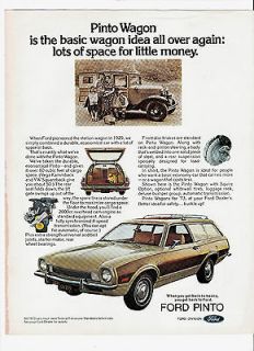 1972 Ad for 1973 Ford Pinto Station Wagon with Squire Option