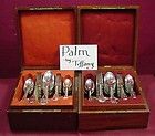 PALM BY TIFFANY & CO. STERLING SILVER FLATWARE SET DINNER SIZE FITTED 
