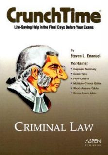 Criminal Law by Steven L. Emanuel 2004, Paperback, Student Edition of 