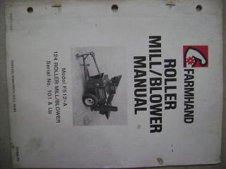 farmhand 124 f512 a roller mill blower parts manual time