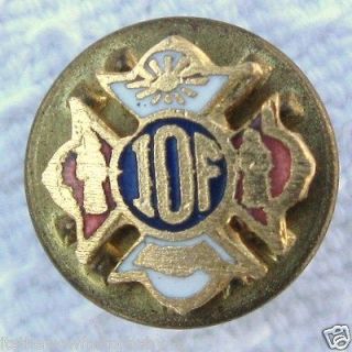   GOLD FILLED INDEPENDENT ORDER OF FORESTERS IOF ENAMEL JACKET LAPEL PIN