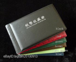 Paper Money Currency Banknotes Holder 20/40 Pockets Album (Green Front 