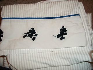 Newly listed Mickey Mouse Cream striped sheet set and Denim style 