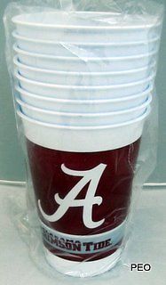 alabama crimson tide plastic cups roll tide cup 20 oz
