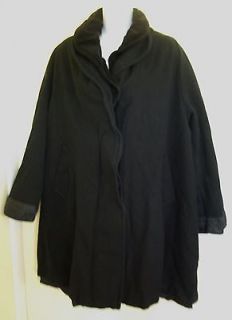 misses black wool coat by stephanie mathews size 1x