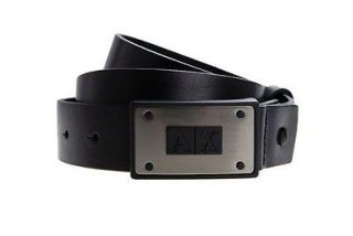 new armani exchange a x mens leather box logo belt