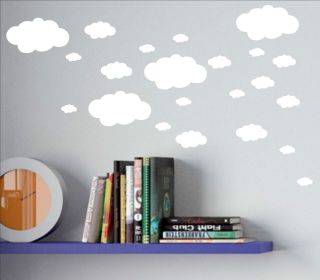   18 x CLOUDS cloud decal sticker vinyl wall art nursery kids child room