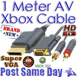   Console to RCA VGA S Video A/V Component Cable For HDTV TV HQ Graphics