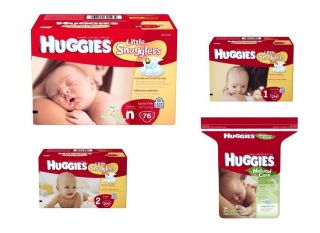   Little Snugglers Baby Diapers & Wipes Sizes Newborn NB 1 2 Value Packs