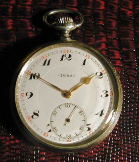 very preserved pocket watch doxa swiss made from czech republic