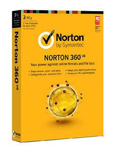 Symantec Norton 360 V6 (3 PC/s, 1 User/s) for Windows   new key