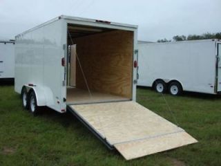 6x12 Enclosed Trailer Cargo Tandem Dual Double Axle V Nose Lawn 