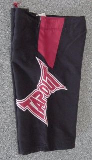 tapout board shorts black w red 100 % polyester sizes 12 18 nwt