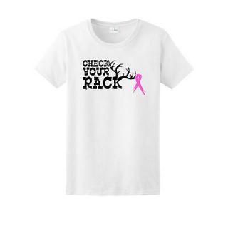   Rack LADIES T Shirt Cancer Awareness Pink Ribbon Love TaTa Hunt CA 07