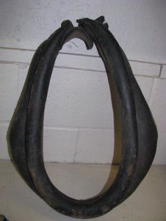 vintage western rustic leather horse collar 18 1 2 long