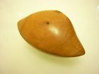 Vintage Hand Carved Trinket Pill Ring Box   Solid Wood   Sea Shell 