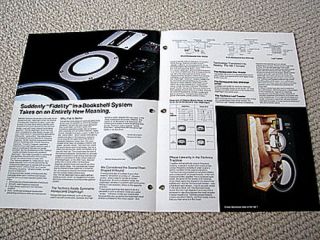 Technics SB 7 honeycomb speaker brochure catalogue RARE