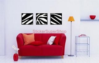 ZEBRA PATTERN TILES Animals Nature Decal Removable WALL STICKER Home 