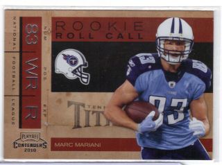   PLAYOFF CONTENDERS MARC MARIANI ROOKIE ROLL CALL TENNESSEE TITANS RC