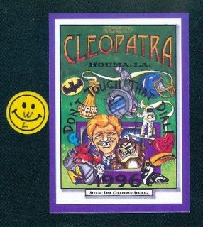 1996 Krewe Of Cleopatra   Houma, La.   Bat   Mardi Gras Card